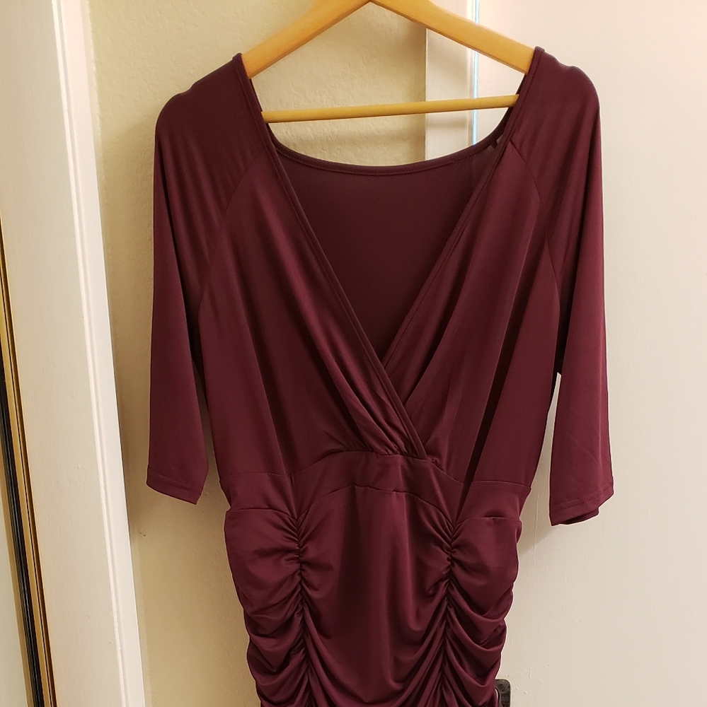 Plus size ruched dress